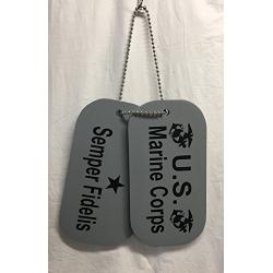 Replica Military Dog Tags - U.S. Marine Corps, Semper Fidelis - Retirement Gift - Wall Plaque - Marines - Wall Hanger - Veteran Decor