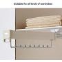 GWXYMJ Coat Rack Wardrobe Pull Out Clothes Rack, Telescopic Cloakroom Accessories Clothes Rail, Closet Hanging Hanger Rod Wardrobe Storage Rack (Color : White)
