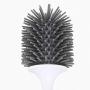 Pacific Rhino Toilet Cleaner Brush and Holder Set Soft Bristles Bathroom Cleaning Set Wall Mounted Bundle with Caddy Sponge Soap Holder and Cleaning Cloth Rag Hanger