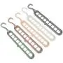 10PC Random Color Creative 3D Space Saving Hanger Magic Clothes Hanger 9Hole Towel Hook Closet Organizer Rack Decoration