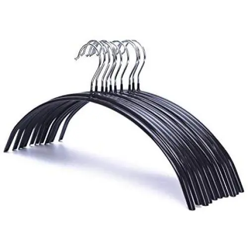JS HANGER Space-Saving Metal Coat Hanger, Black Super Grippy Coating, 10-Pack JS HANGER Space-Saving Metal Coat Hanger, Black Super Grippy Coating, 10-Pack
