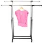 WDDH Clothes Drying Rack,Rolling Laundry Dryer Hanger Stand,Double Rail Garment Clothing Rack with Adjustable for Rolling Clothes Organizer