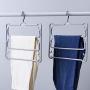 Multi Layers Trousers Hanger,Clothes Pants Hangers, Trouser Hangers,3 Layers Multifunctional Closet Hanger Swing Arm Space Save Closet Storage Organizer for Scarf, Trouser(Grey)