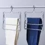 Multi Layers Trousers Hanger,Clothes Pants Hangers, Trouser Hangers,3 Layers Multifunctional Closet Hanger Swing Arm Space Save Closet Storage Organizer for Scarf, Trouser(Grey)