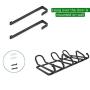 Minggoo Coat Rack Wall Mounted Hook Rack Over The Door Hook Organizer 7 Hooks, Heavy-Duty Iron Wire Black