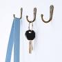 Sunmns 24 Pieces Coat Hooks Single Wall Mounted Robe Hook Vintage Hanger with 50 Pieces Screws (Bronze)