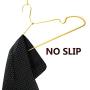 KOOBAY Koobay30ps 12" Matt Gold Aluminium Coat Hanger Children Top Girls Hanger/Boys Hanger Clothes Hangers for Closet Organization W Notches Satin Matt