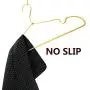 KOOBAY 30Pack 12.6 inch Gold Metal Hangers Non Slip Suit Coated Wire Aluminum Children Storage Baby Hangers