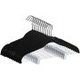 Velvet Skirt Hangers with Clips 10Pcs Non Slip Velvet Clothes Hangers with Notches for Pants and Coat Slim and Heavy Duty