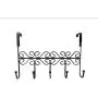 Dingang Over The Door Hanger Rack - Decorative Hanger Holder for Home Office Use 5 Hooks Black Dingang Over The Door Hanger Rack - Decorative Hanger Holder for Home Office Use 5 Hooks Black