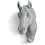 HERNGEE Horse Head Single Wall Hook / Hanger Animal Shaped Coat Hat Hook Heavy Duty, Rustic, Decorative Gift , Grey