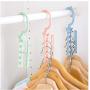 10pcs Random Color Hanger for Clothes Modern Style One Hanger Can Hold 5 Clothing Suit for Clothes Collector and Beautiful Lady Save Wardrobe Space