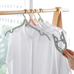 AMEOY 8pcs Folding Clothes Hanger Traveling Camping Telescopic Portable Clothes Hanging Drying Rack