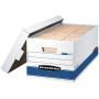 Bankers Boxes STOR/FILE Medium-Duty Storage Boxes, FastFold, Lift-Off Lid, Letter, Case of 12 (00701), White/Blue