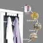 Dseap Over The Door Hanger Hook, Over The Door Towel Rack, Over Door Coat Rack for Clothes Hat Towel Bathroom, Black