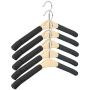 Inveroo 5pcs/Set Durable Sponge Wood Clothes Hanger Shelf Household Shops Laundry Holder Clothes Hanging Rack Men Female Type