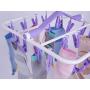 Basicwise QI003440 Purple Laundry Drying Hanger Clothes Rack with 20 Clips