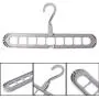 MEIYIN 3D Space Saving Magic Clothes Hanger with Hook Cabinet Organizer 360 Rotation