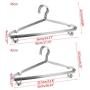 MEIYIN 10pcs Heavy Duty Chrome Stainless Steel Coat Jacket Clothes Hangers Outdoor Drying Rack with Hooks