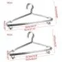 MEIYIN 10pcs Heavy Duty Chrome Stainless Steel Coat Jacket Clothes Hangers Outdoor Drying Rack with Hooks