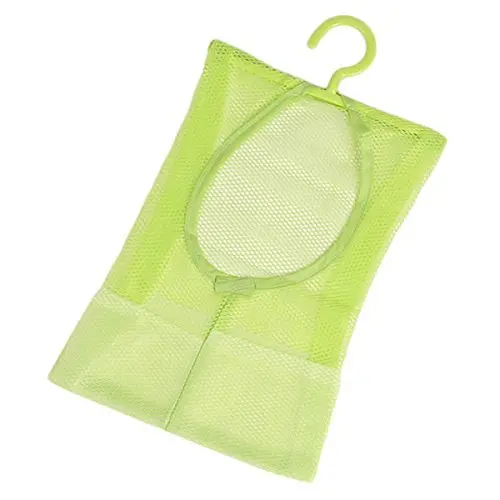 Edtoy Multifunction Folding Hanging Laundry Bag Clothes Closet Organizer Rack Hangers (green)