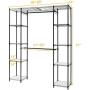 FDInspiration Black Expandable Clothes Hanger Rack Shelf Closet Storage Free Standing Organizer Shelves with Ebook FDInspiration Black Expandable Clothes Hanger Rack Shelf Closet Storage Free Standing Organizer Shelves with Ebook