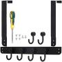 WEBI Over The Door Hook Door Hanger,Over The Door Towel Rack with 6 Coat Hooks for Hanging,Door Coat Hanger Over Door Coat Rack for Towels,Clothes,Back of Bathroom,White,2 Packs