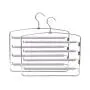 Wgxyihai Hanger Towel Towel Rack AZ Pants Hanger Multi Layer Clothes Towel Rack Trouser Hangers Space Saver for Closet Wardrobe Storage with Non-Slip Foam Padded (Color : Gray, Size : 2)