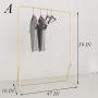 Industrial pipe Clothes Display Racks Metal Heavy Duty Garment Rack Customized Hangers Clothing Shelves Gold