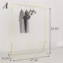 Industrial pipe Clothes Display Racks Metal Heavy Duty Garment Rack Customized Hangers Clothing Shelves Gold Industrial pipe Clothes Display Racks Metal Heavy Duty Garment Rack Customized Hangers Clothing Shelves Gold