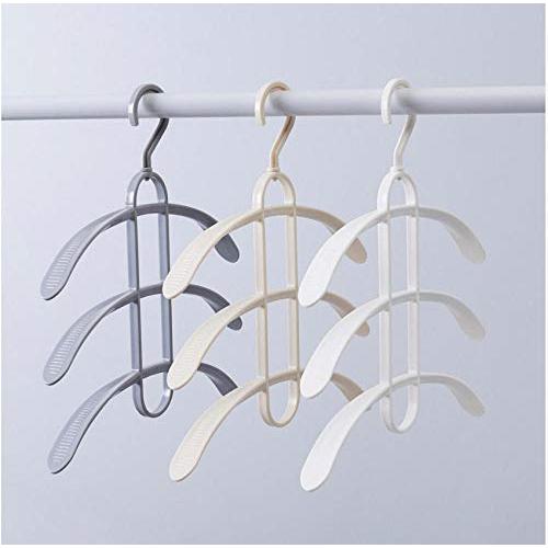 10PC Random Color Creative Anti-Slip Multiple Layer Clothes Hangers Trousers Pants Hanger Closet Rack 3 Layers Decoration