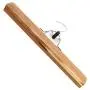 HANGERWORLD 10 Cedar Wood 10.6inch Non Slip Ridged Clamp Clothes Garments Pants Skirt Hangers