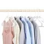 Pretigo Plastic Hangers -50 Pcak -White Plastic Clothes Hangers for Adult Standard Plastic Clothing Hangers with Notches for Trousers Skirt Suit