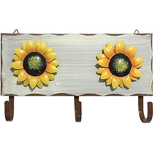 MOCOHANA Sunflower Hook for Wall Coat Hook Rack 3 Hooks Vintage Hangers for Clothes Sunflower Hanger Home Hook Coat and Hat Rack