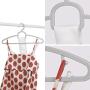 SAASNY Standard Plastic Hangers,[5 Pack] Premium Plastic Hangers with Tie Bar - Heavy Duty -Space Saving & Non Slip - Plastic Suit Hangers,Clothes Hanger (Grey) for Drying and Storage