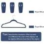 Trgowaul 20 Pack Velvet Pants Hanger Clips, Finger Clips for Hangers, Strong Pinch Grip Clips for Use with Slim-line Clothes Hangers, Clips for Velvet Hangers (Dark Blue)