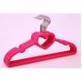 Velvet Flocked Hanger/Clothes Hanger with Sweat-Heart 10pcs