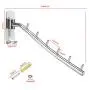 Folding Clothes Rack, Stainless Steel Wall Mounted Clothes Hanger with 6 Hooks Heavy Duty Swing Clothes Holder Closet Storage Organizer Modern Durable Drying Rack Hook Polished Finish ( 2 Pack )