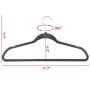 Yaheetech Velvet Hangers Heavy Duty - Non Slip -Space Saving Clothes Hangers, Pack of 100,Gray