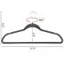 Yaheetech Velvet Hangers Heavy Duty - Non Slip -Space Saving Clothes Hangers, Pack of 100,Gray