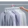 HJYPYJ Magic Clothes Hangers, Slip PP Space Saving Hanger Organiser, 360?? Rotation Folding Hanger, White / 8 Pcs