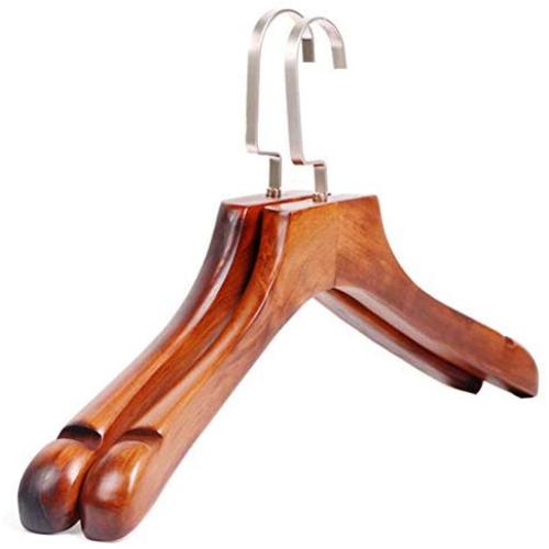 CHAONAO Sturdy Wooden Hangers Non-Slip Female Coat Hangers Suit for Dress Clothes, Coats, Jackets, Shirts, Skirts, 38.5x2.5cm, (10 Pack),A