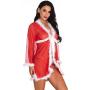 Crotchless Lingerie, Shybuy Women Lingerie Halter Christmas Lace Babydoll Mesh Nightwear V Neck Teddy