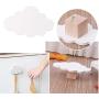 10pcs Cute Cloud Hooks Wooden Clothes Hanger Wall Decor Children Bedroom Pendant Decoration