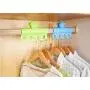 IJIA 3 Pack Clothes Pegs Windproof Laundry Hanger Clips with 7 Holes, Drying Rack Closet Organizer Plastic Clothes Hanging Rack Anti-Wind Clothespin - Random Color