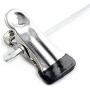 uxcell Metal Family Double Clips Design Socks Suits Pants Clothes Hanger 3 Pcs Black