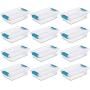 STERILITE 19698606 Mini Clip Storage Boxes Clear with Blue Aquarium Latches 12 Pack free Microfiber towel