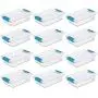 STERILITE 19698606 Mini Clip Storage Boxes Clear with Blue Aquarium Latches 12 Pack free Microfiber towel STERILITE 19698606 Mini Clip Storage Boxes Clear with Blue Aquarium Latches 12 Pack free Microfiber towel