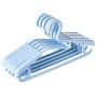 Drying Rack Plastic Adult Clothes Hanger Wardrobe Hanging Clothes Support Household Collar Telescopic Hangers 10 Pack FANJIANI (Color : Light Blue)