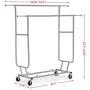 Yaheetech Commercial Grade Garment Rack Rolling Collapsible Rack Hanger Holder Heavy Duty Double Rail Clothes Rack Extendable Clothes Hanging Rack 2 Omni-Directional Casters w/Brake,250 lb Capacity